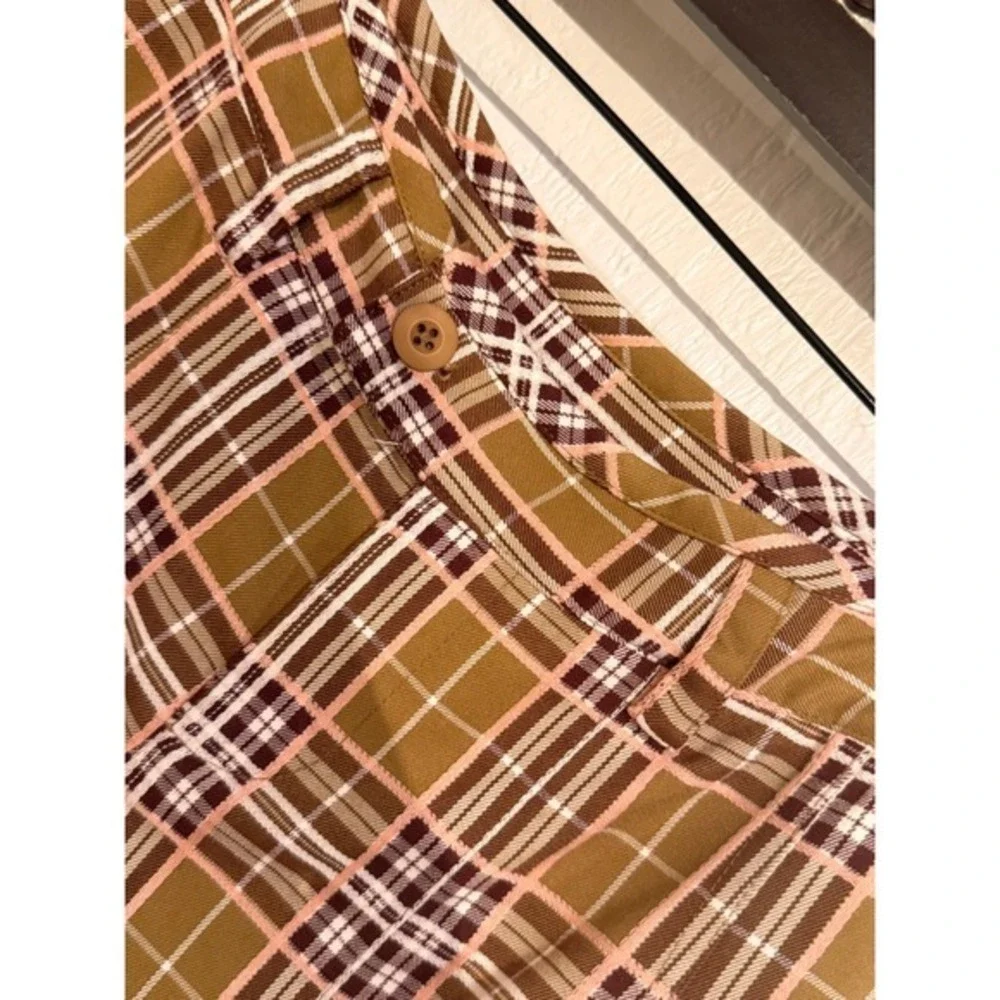 Set on You Slim‎ Retro Plaid yarn-dye Trousers